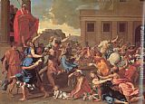 Women Canvas Paintings - The Rape of the Sabine Women